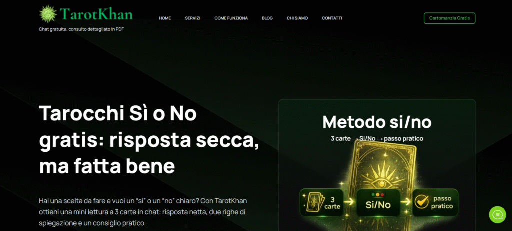 Pagina Tarocchi si ono di TarotKhan